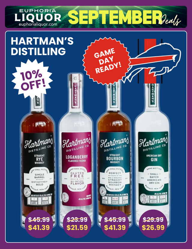 SEPTEMBER DEALS Get 10% on select Hartman's Distilling Products