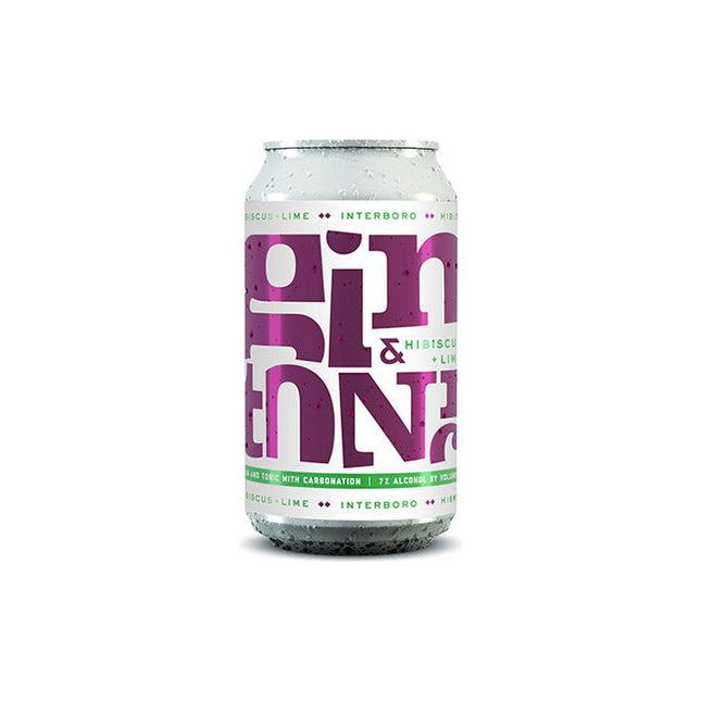 Interboro Hibiscus Lime Gin & Tonic 355mL
