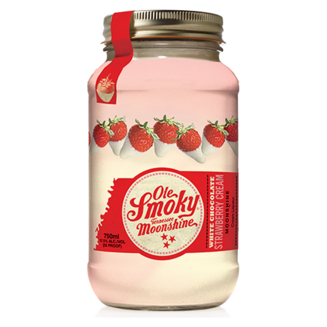 Ole Smoky White Chocolate Strawberry Cream Moonshine 750mL