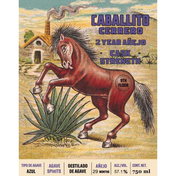 Caballito Cerrero Anejo 'Azul 2 Anos  9th Floor' Cask Strength 750mL