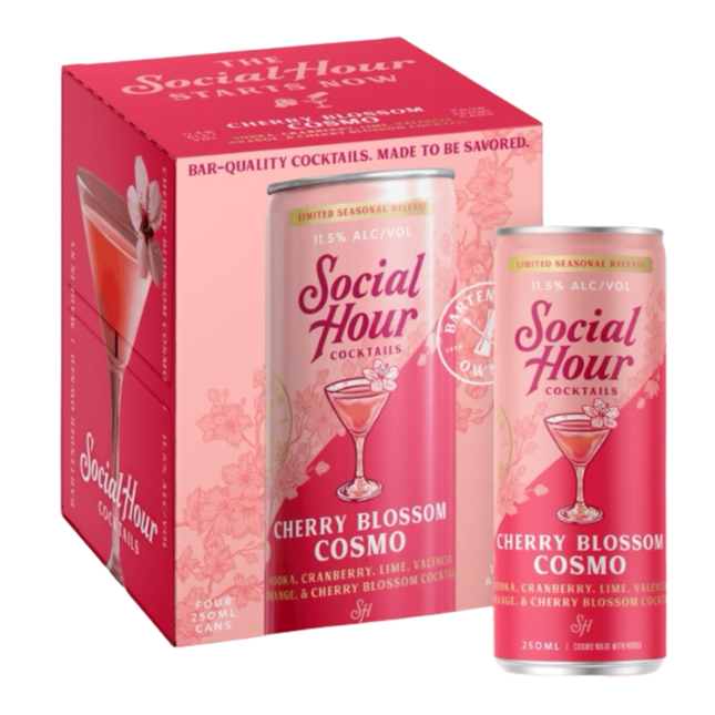 Social Hour Cherry Blossom Cosmo 250mL