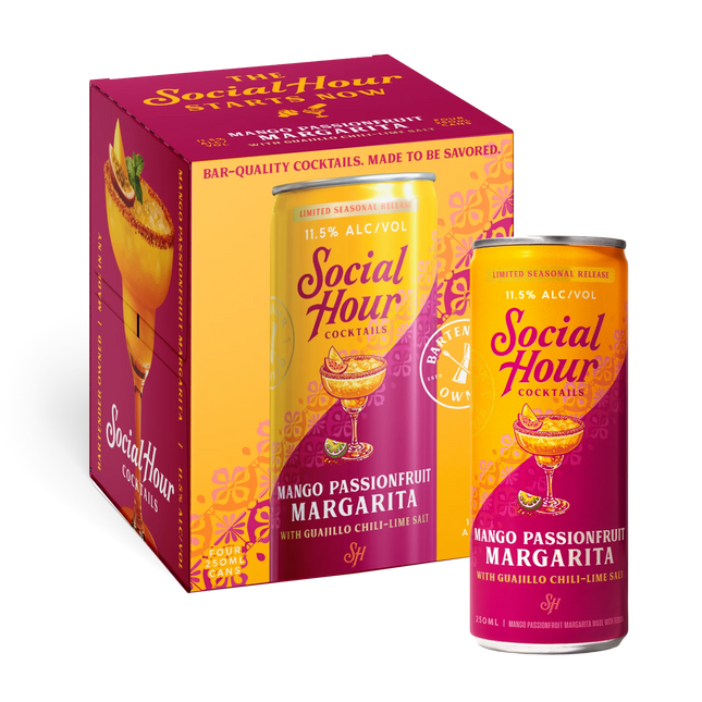 Social Hour Mango Passionfruit Margarita 250mL