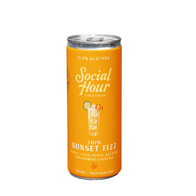 Social Hour Yuzu Sunset Fizz 250mL