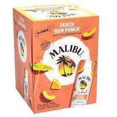 Malibu Peach Rum Punch 355mL Can 4-Pack