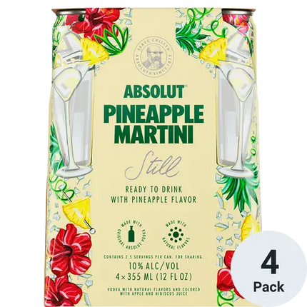 Absolut Pineapple Martini 4-Pack