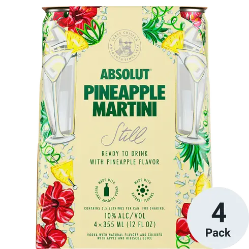 Absolut Pineapple Martini 4-Pack