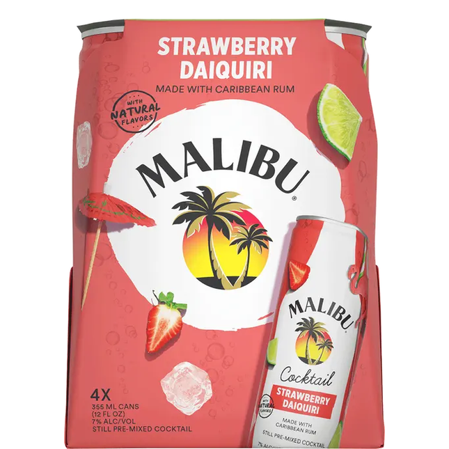 Malibu Strawberry Daiquiri 4-Pack Cans