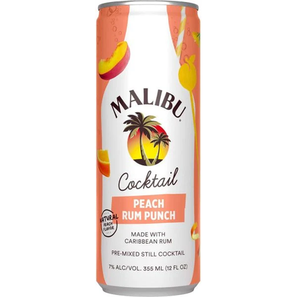 Malibu Peach Rum Punch 355mL Can