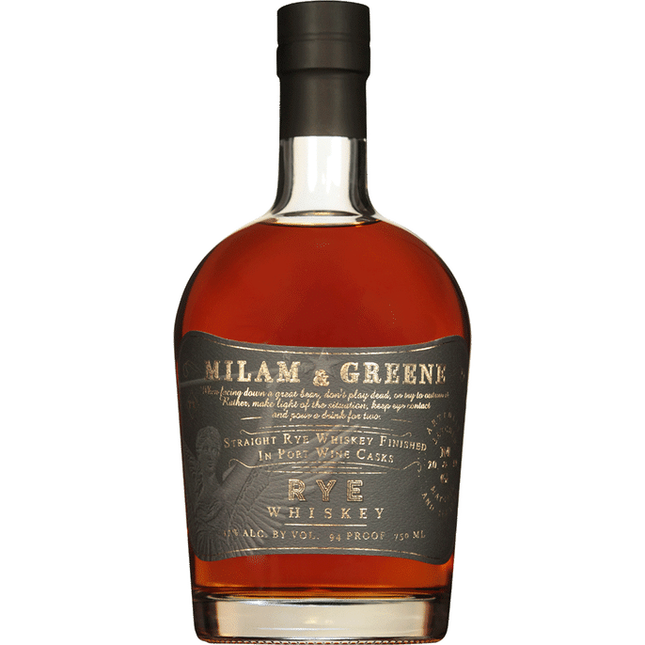 Milam & Greene Rye Whiskey 750mL