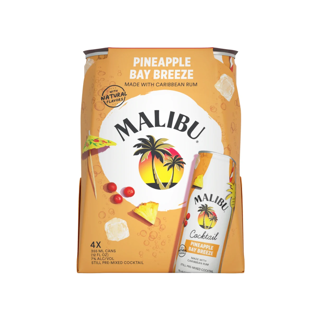 Malibu Pineapple Bay Breeze 4-Pack Cans